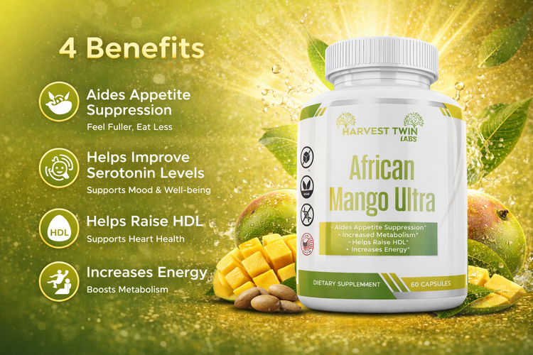 <p>The four key benefits of the <strong>African Mango Ultra</strong> supplement</p>
